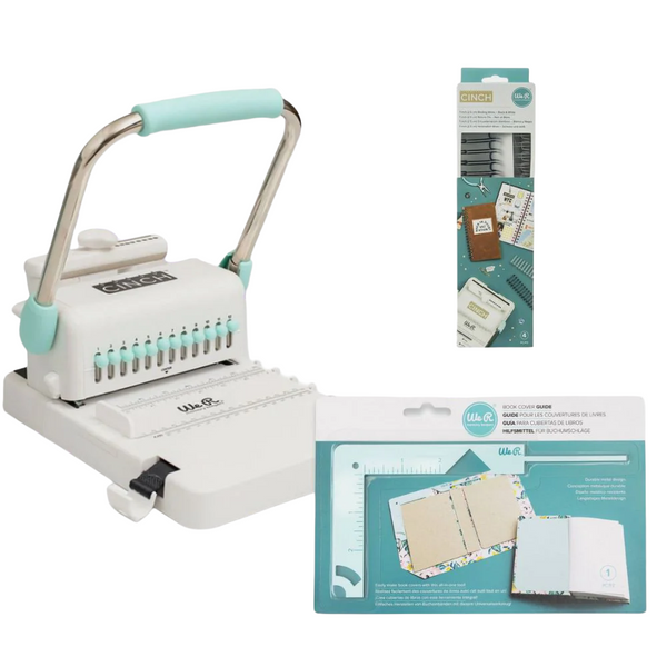 Encuadernadora Cinch + Espirales + Guia de Encuadernación We R Makers