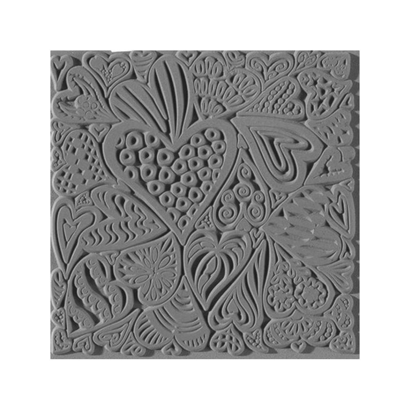 placa de textura flexible en forma de corazon cernit