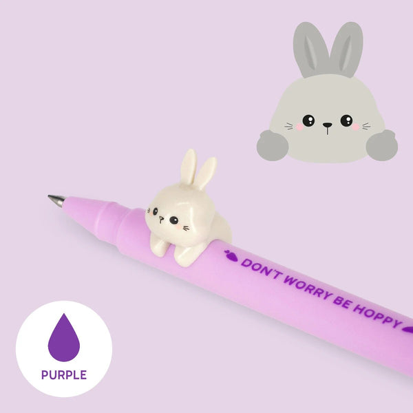 bolígrafo de gel conejito tinta morada legami
