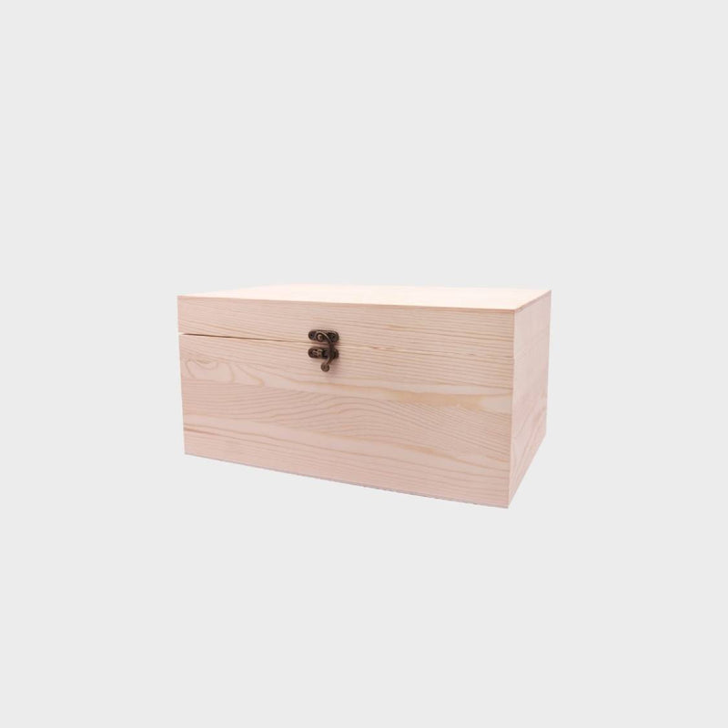 Caja de madera grande 30 cm con cierre layers of