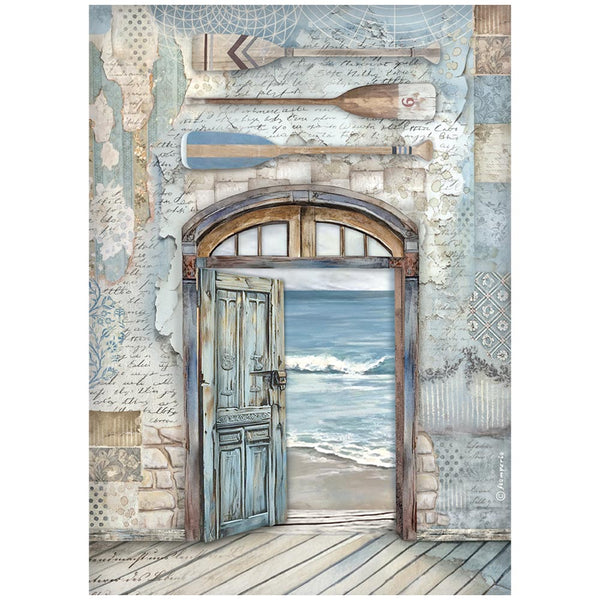 Papel de Arroz A4 Silent Sea Stamperia
