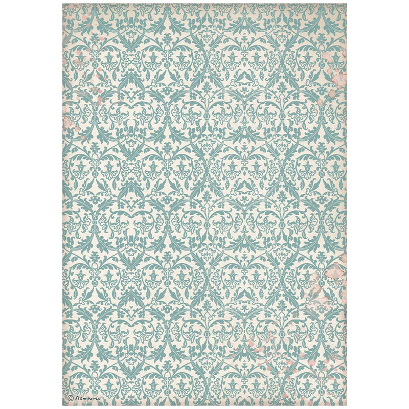 papel de arroz a4 tapiz azul