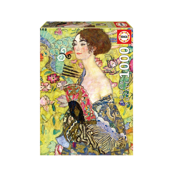 Puzzle Educa 1000 piezas Dama con Abanico, Gustav Klimt