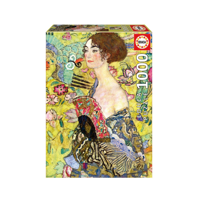 Puzzle Educa 1000 piezas Dama con Abanico, Gustav Klimt