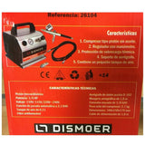 Juego Aerográfico Compresor D40 Dismoer características
