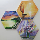 Lienzo Hexagonal para pintura 