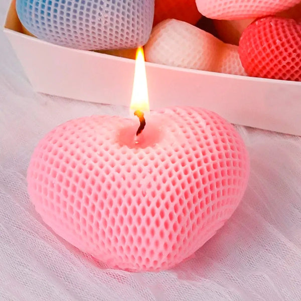 Molde Silicona Vela en forma de Corazón