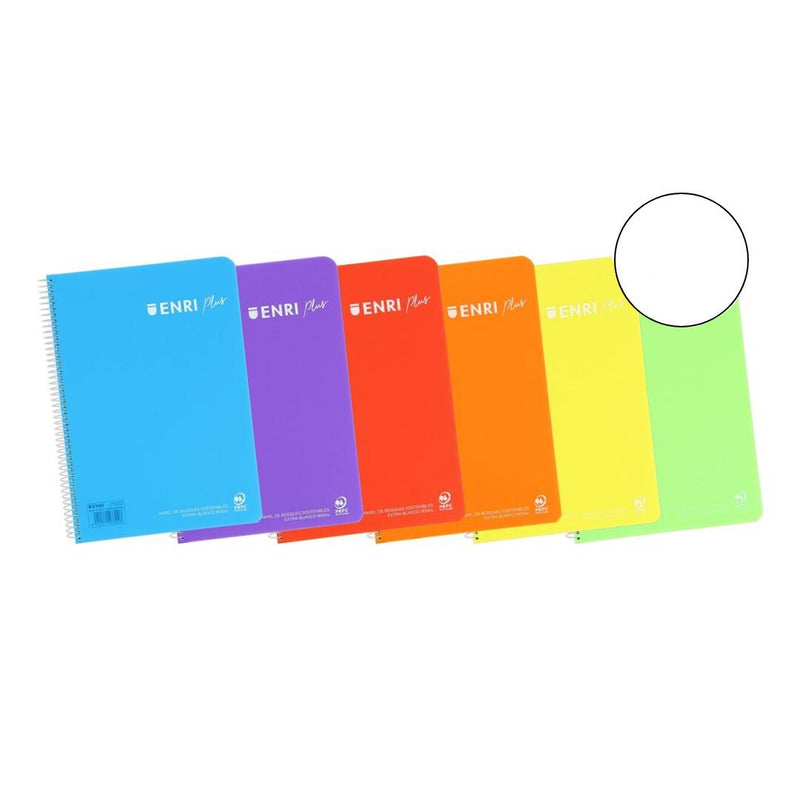 cuaderno A4 liso de colores ENRI