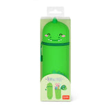 estuche de silicona kawaii verde dino 