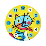 kit gato reloj de pared con la técnica arenart