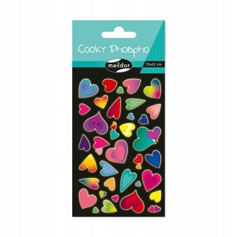 pegatinas en forma de corazón 3d fluorescente maildor avenue mandarine
