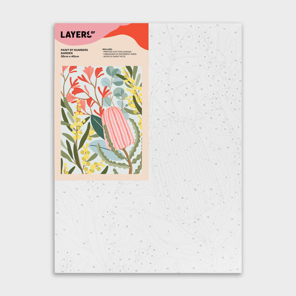 Pintar por números: camadas de jardim