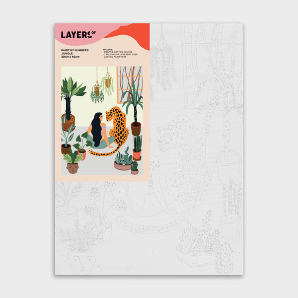 Pintar por números Leopardo Camadas de