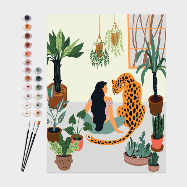 Pintar por números Leopardo Camadas de