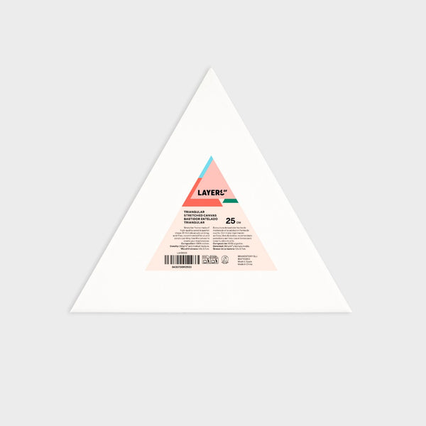 lienzo triangular de 25 cm layers of