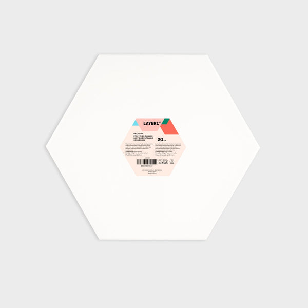 lienzo hexagonal 100% algodón layers of