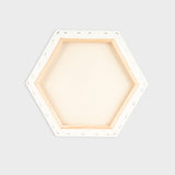 lienzo en forma de hexágono por detrás de layers of