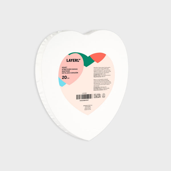 lienzo corazón 100% algodón layers of