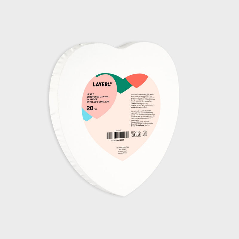 lienzo corazón 100% algodón layers of