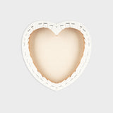 lienzo en forma de  corazón con bastidor de madera layers of