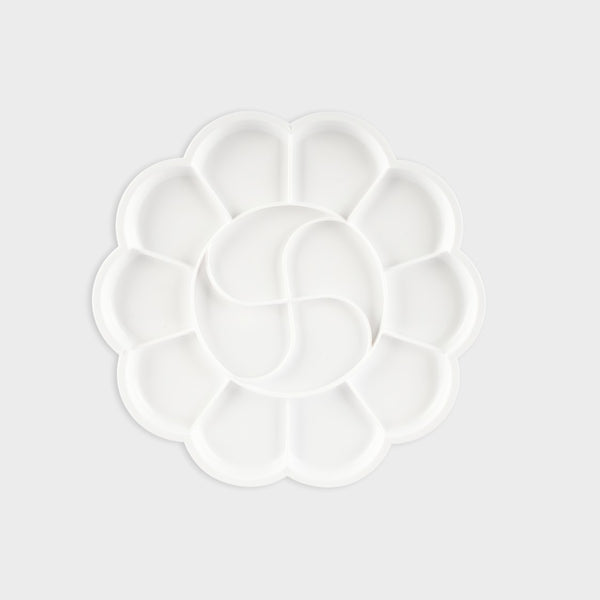 paleta de pintura en forma de flor de 20 cm layers of