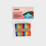 cucharas de madera de colores tamaño mini layers of