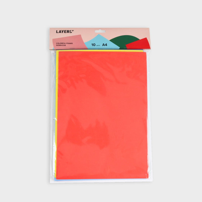 folios de goma eva A4 de colores layers of