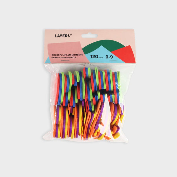 números de goma eva adhesivos layers of