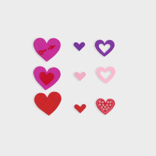 pegatinas de goma eva enforma de corazón par atus manualidades layers of