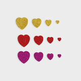 pegatinas de goma eva con purpurina layers of