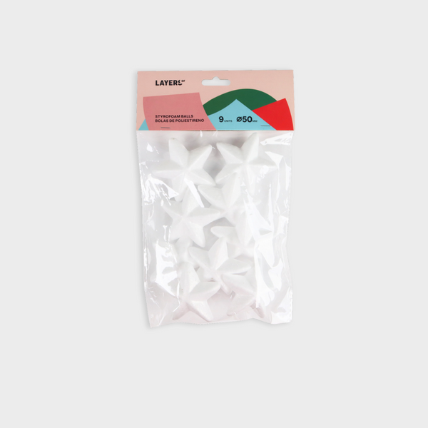 estrellas de poliestireno para manualidades layers of