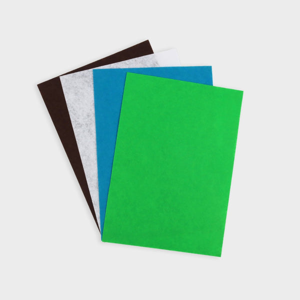 hojas de fieltro verdes A4 layers of