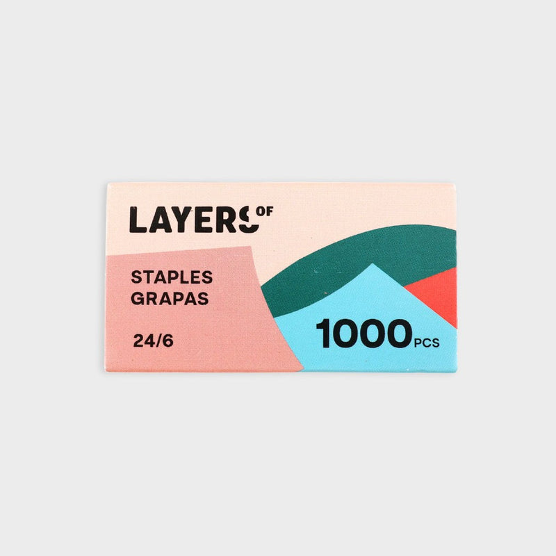 set 1000 grapas tamaño estándar 24/6 layers of