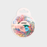 set 100 clips de papel de colores layers of