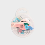 set clips metálicos de colores estilo pinza layers of