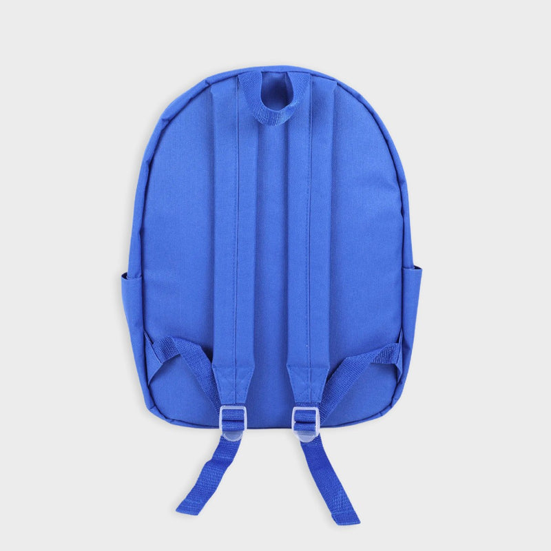 mochila escolar de tela azul impermeable con asas reforzadas layers of