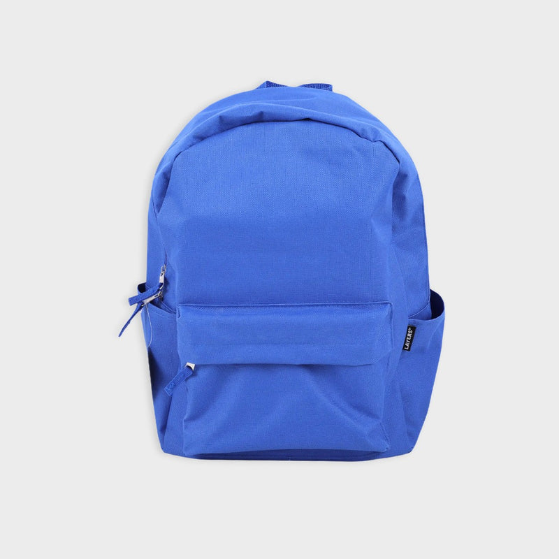 mochila escolar impermeable azul simple layers of
