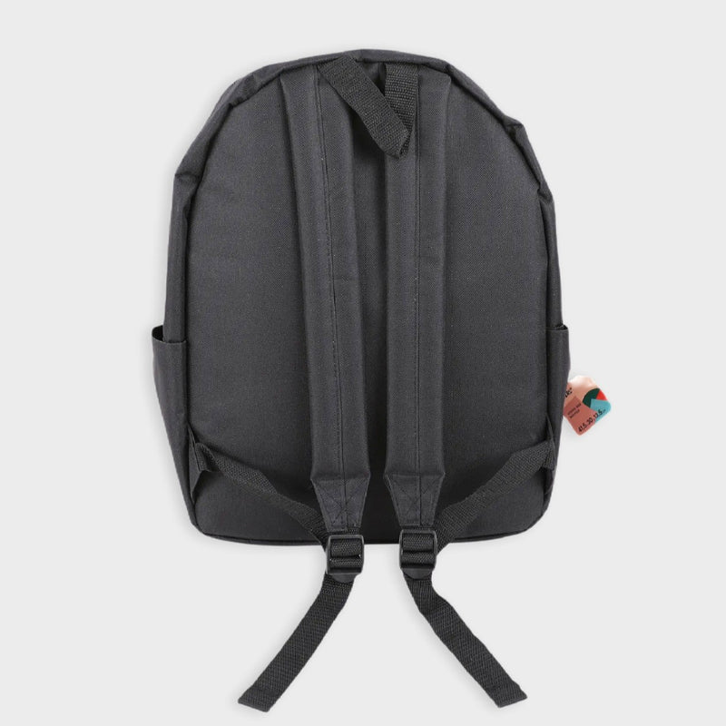 mochila escolar de tela negra layers of