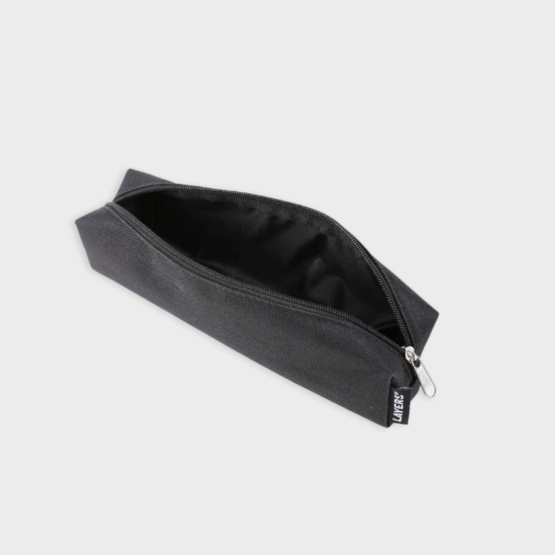 estuche escolar negro de tela layers of