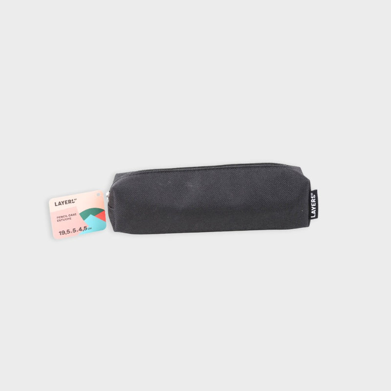 estuche escolar negro simple layers of