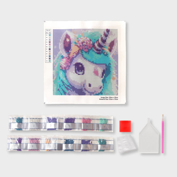 pintar con diamantes unicornio layers of