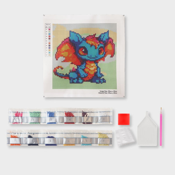 Diamond Painting Niños Dragón Layers Of