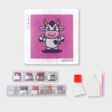 set pintar con diamantes infantil vaca layers of