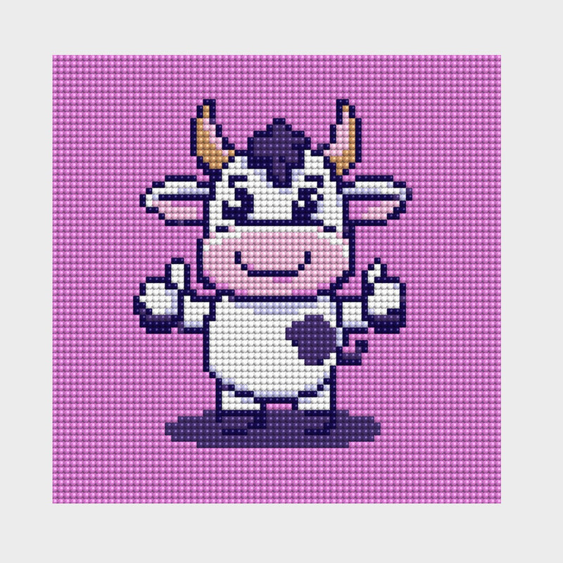 kit diamond painting infantil vaca