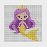 diamond painting para niños y niñas diseño sirena 