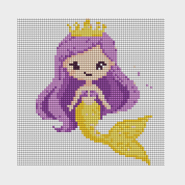 diamond painting para niños y niñas diseño sirena 