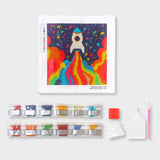kit pintar con diamantes para niños diseño de un cohete layers of