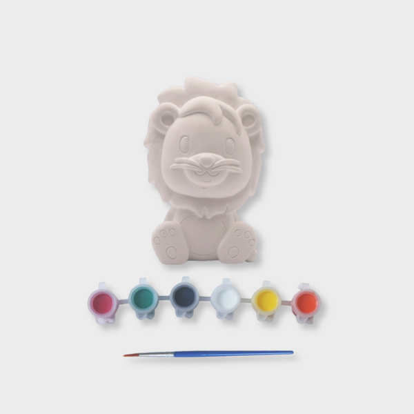 escayola en forma de león para pintar layers of