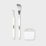 set 3 herramientas para trabajar con vinilo espatula rasqueta y pelador