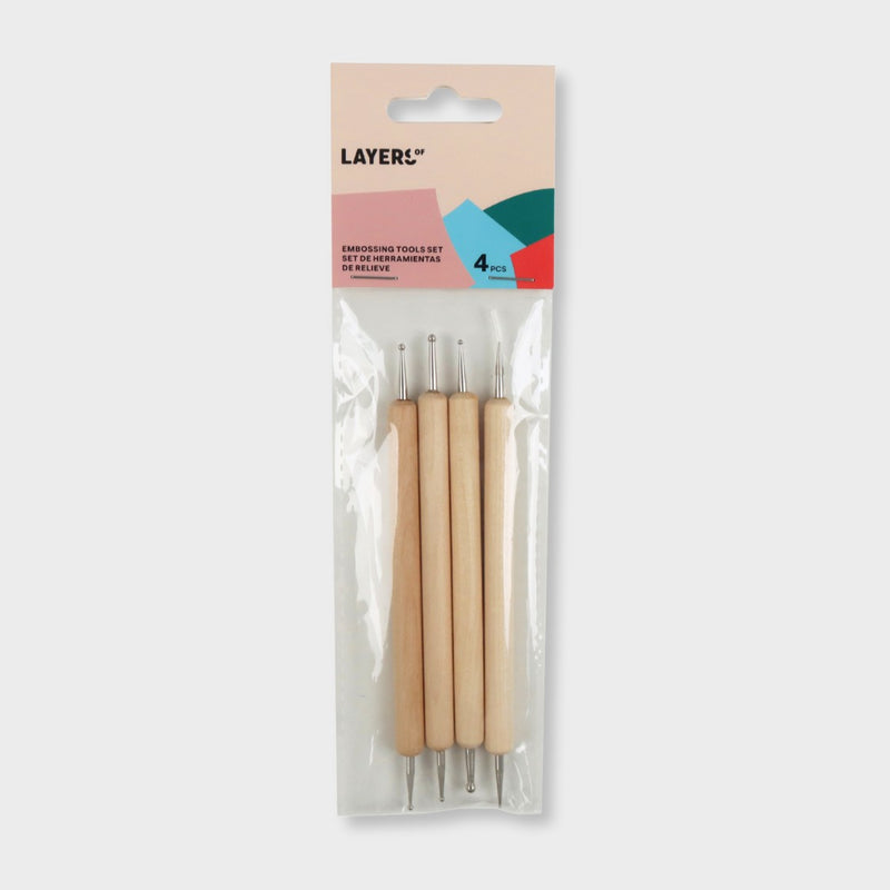 set de herramientas embossing layers of